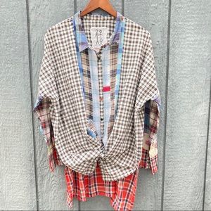 Johnny Was Lightweight Casual Plaid Shirt XL